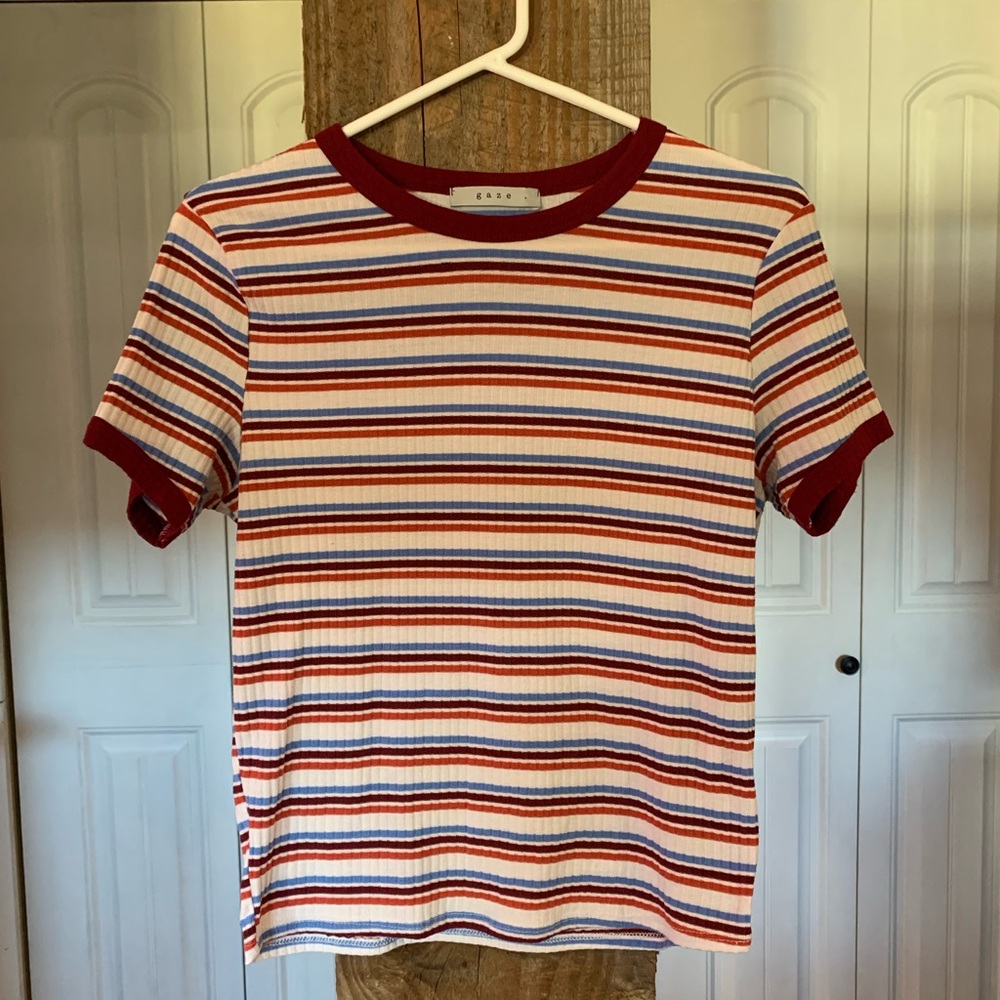 Cute Stripped Crop Top